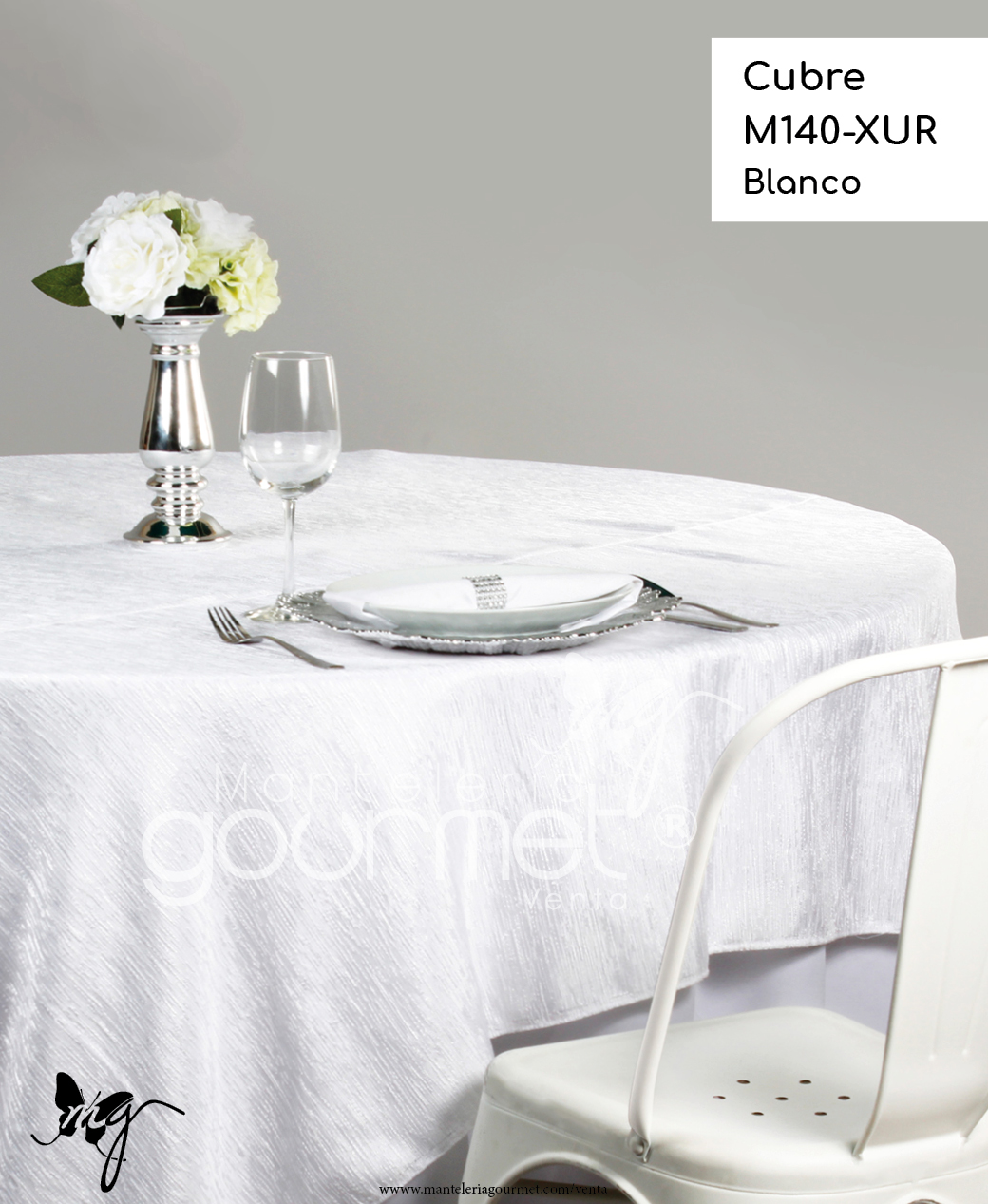 Cubre M140 XUR Blanco Mantelería Gourmet