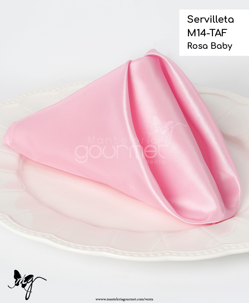 Servilleta M14 TAF Rosa Baby Mantelería Gourmet