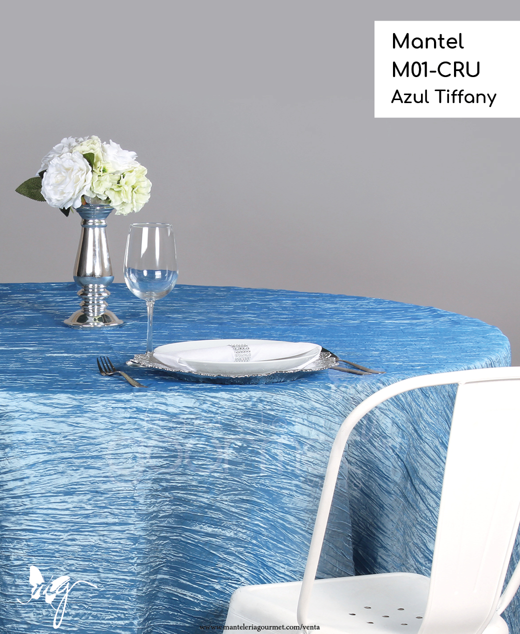 Mantel M Cru Azul Tiffany Manteler A Gourmet