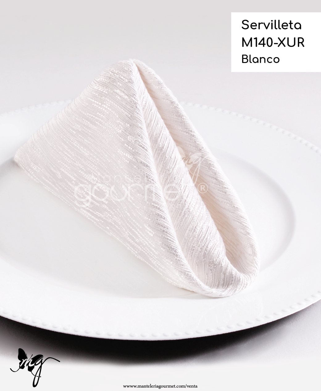 Servilleta M Xur Blanco Manteler A Gourmet