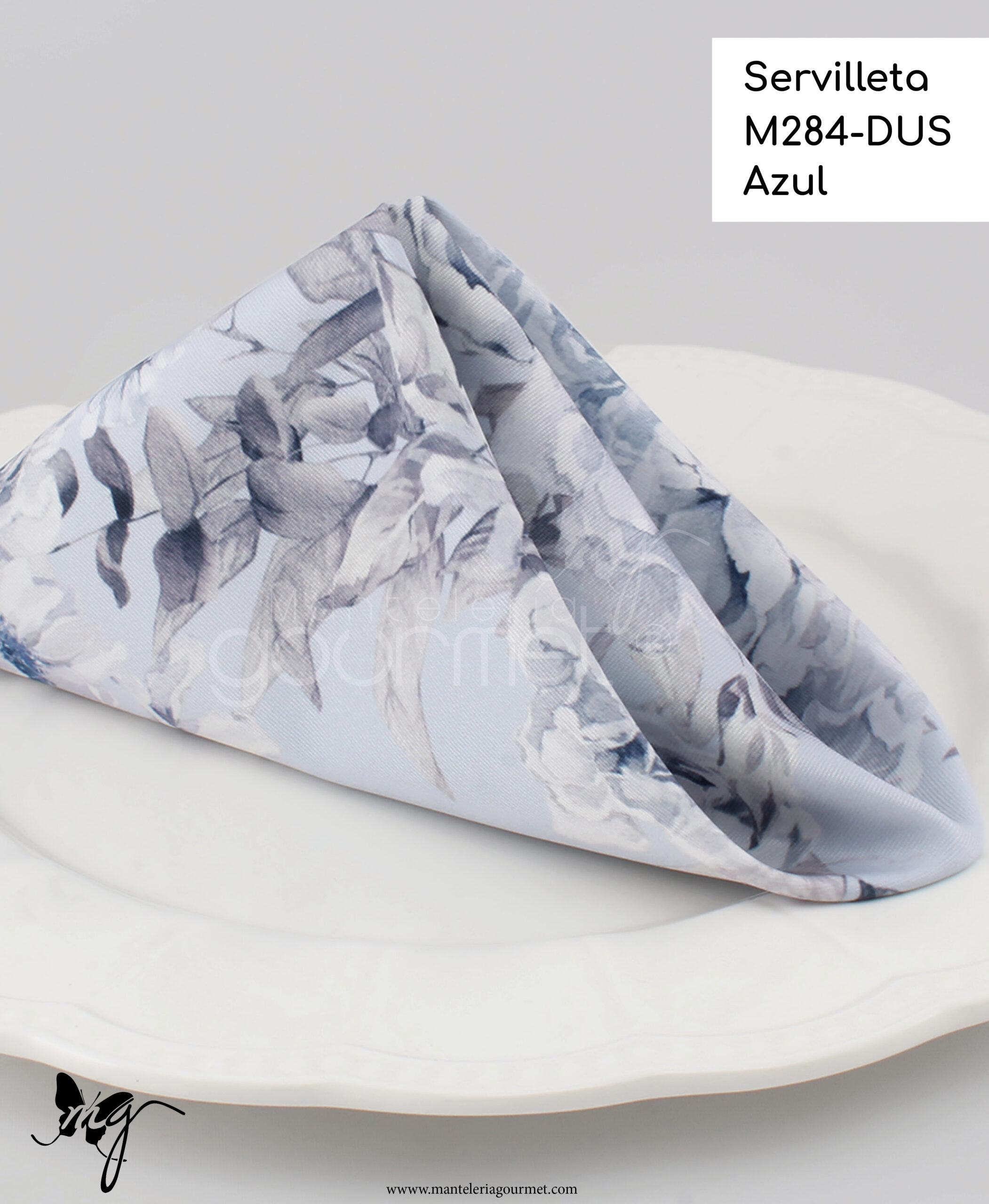 Servilleta M284 DUS Azul Manteleria Gourmet