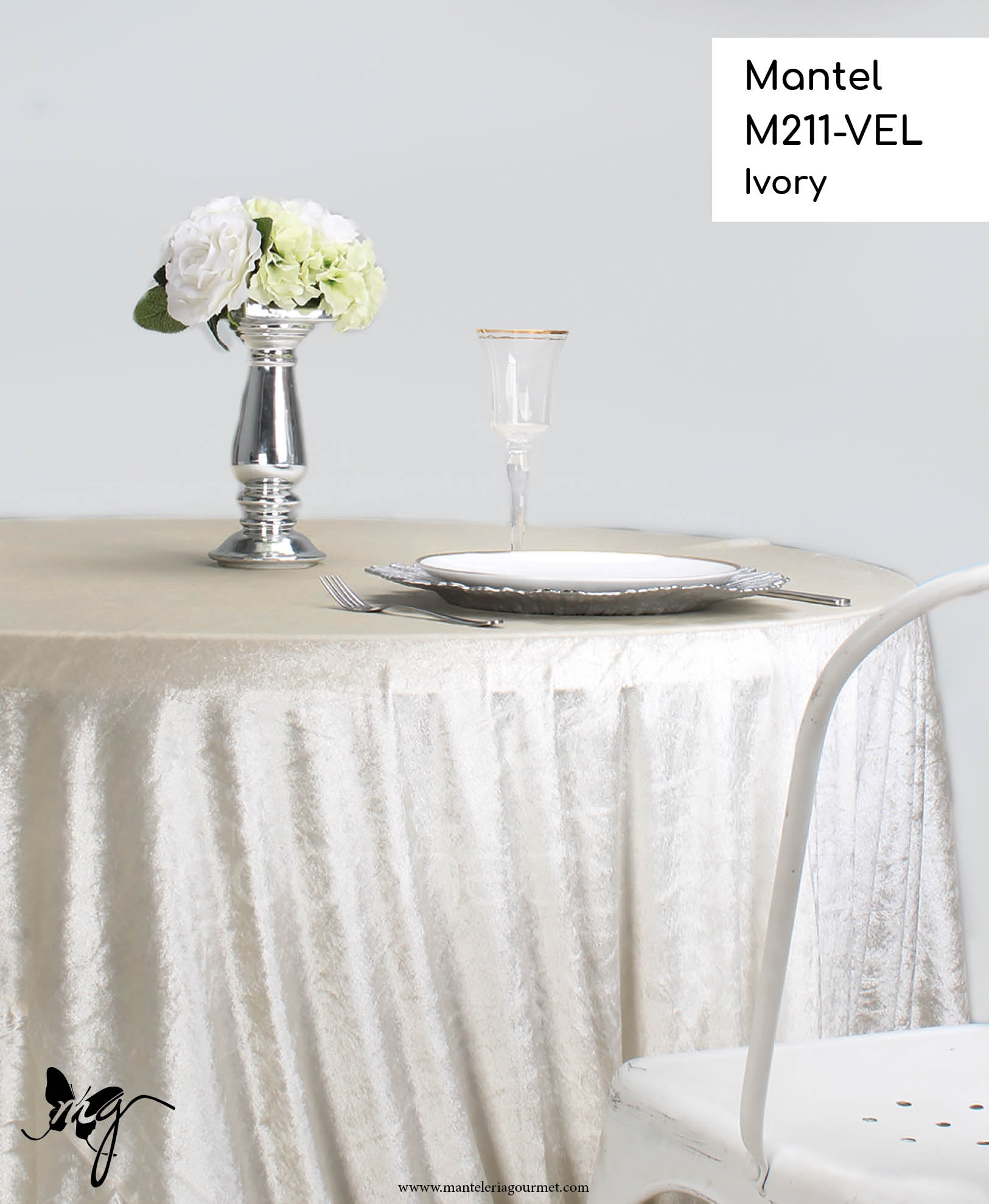 Mantel M211 VEL Ivory Manteleria Gourmet