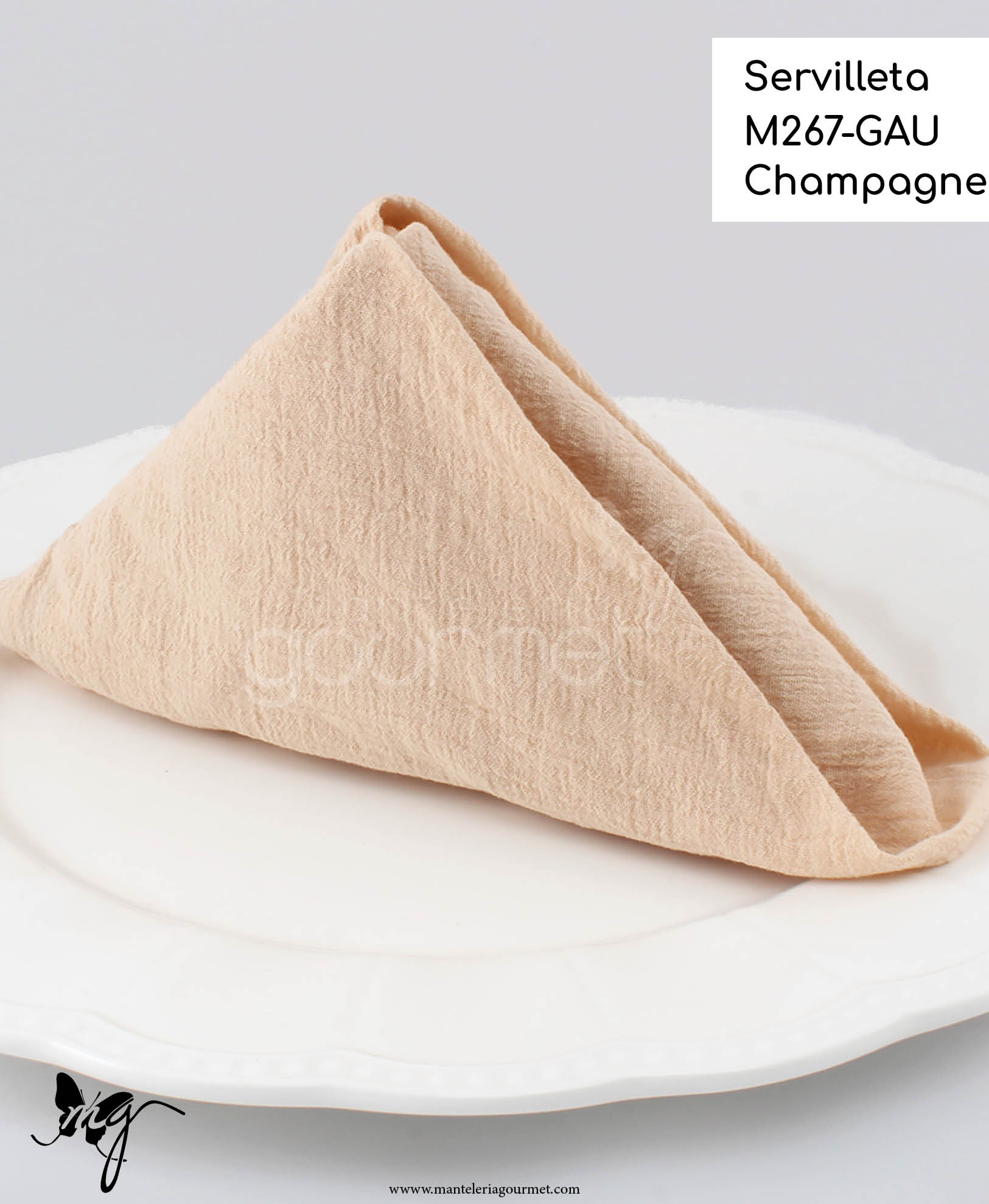 Servilleta M267 GAU Champagne Manteleria Gourmet