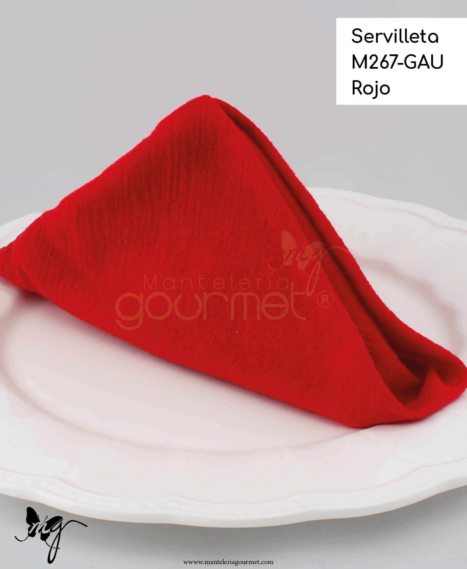 Servilleta M267 GAU Rojo Manteleria Gourmet
