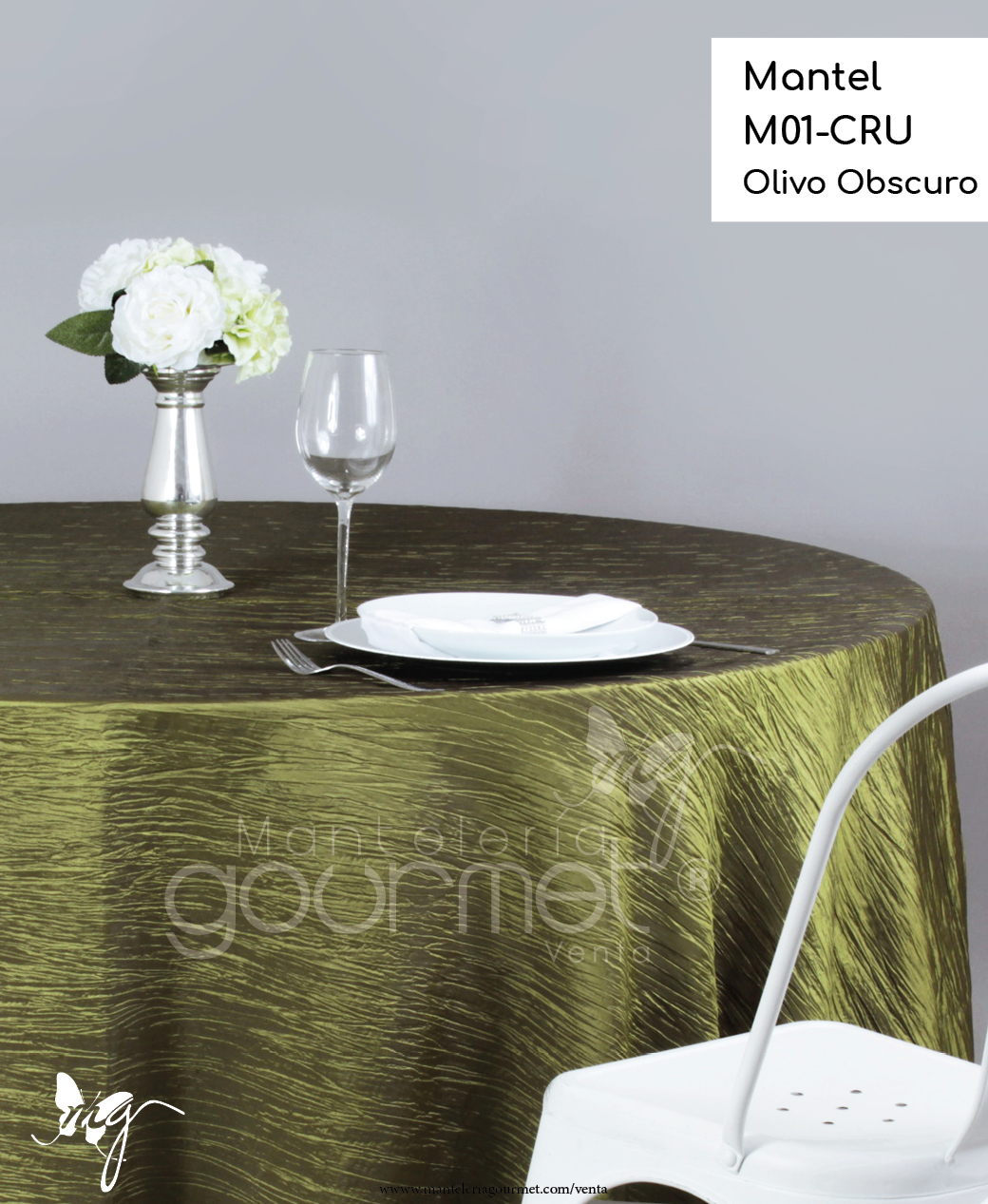 Mantel M01 CRU Olivo Obscuro Manteleriagourmet