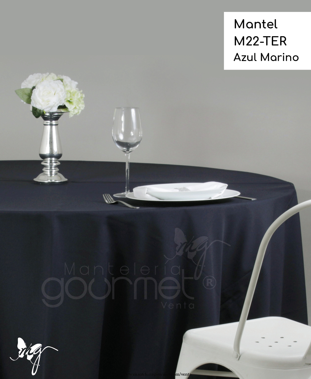 Mantel M22 TER Azul Marino Manteleriagourmet