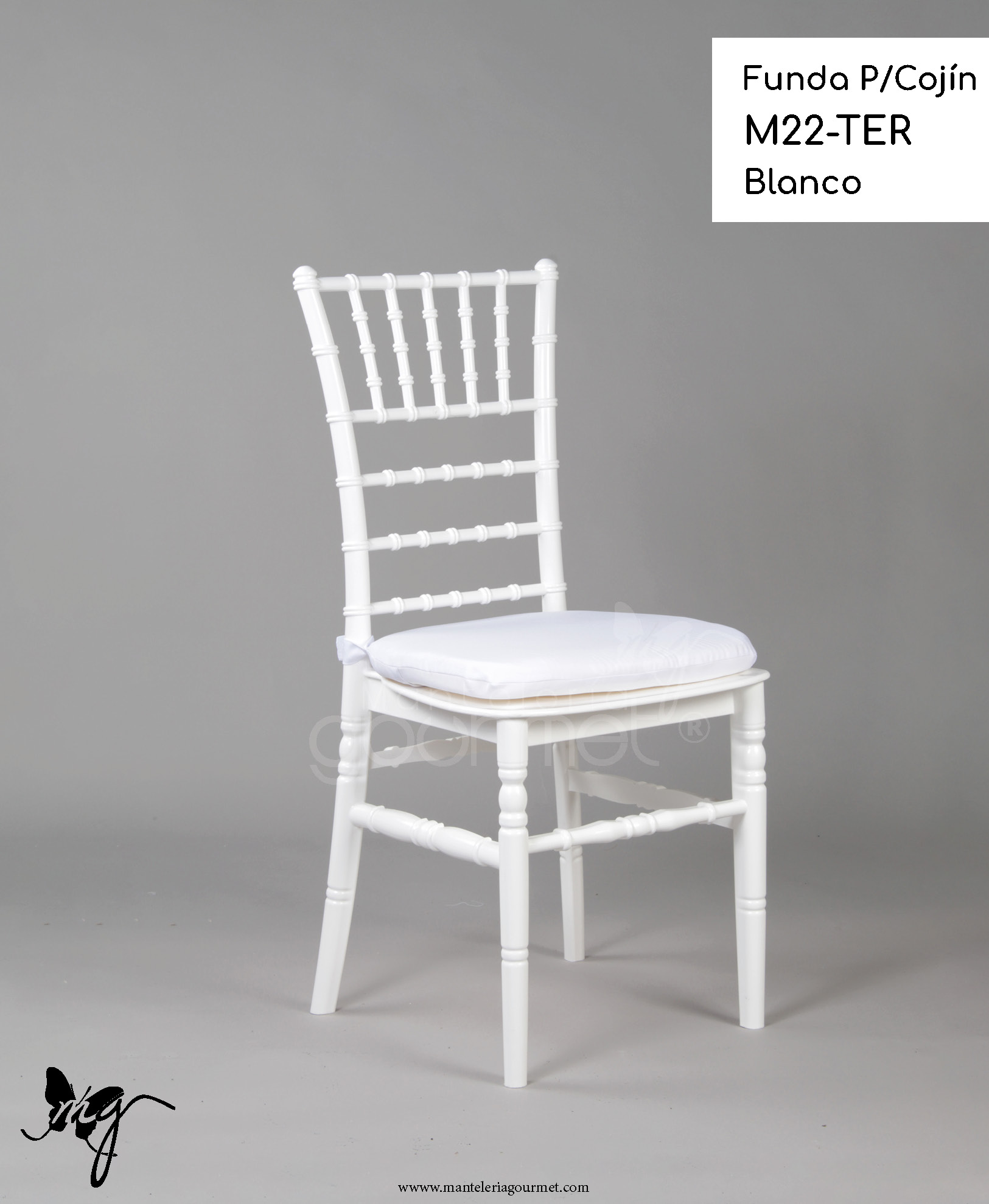 FundaCojin M22 TER Blanco ManteleriaGourmet