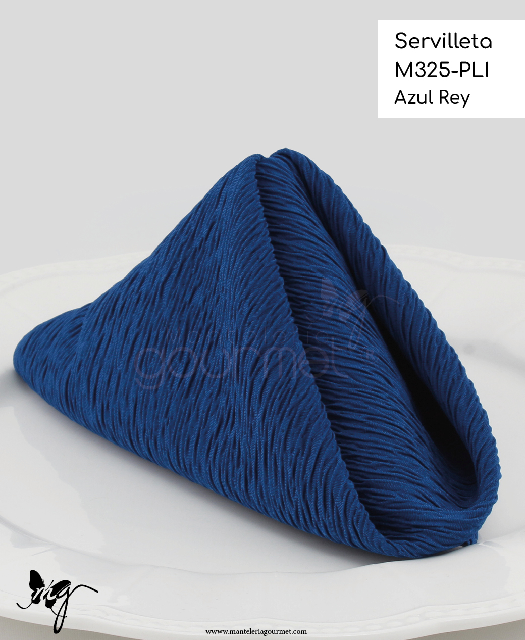 Servilleta M325 PLI Azul Rey Manteleria Gourmet